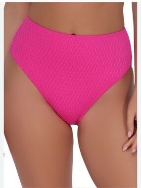 Cupshe pink textured bikini bottom
